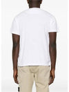 Organic Cotton Short Sleeve T-Shirt White - STONE ISLAND - BALAAN 4