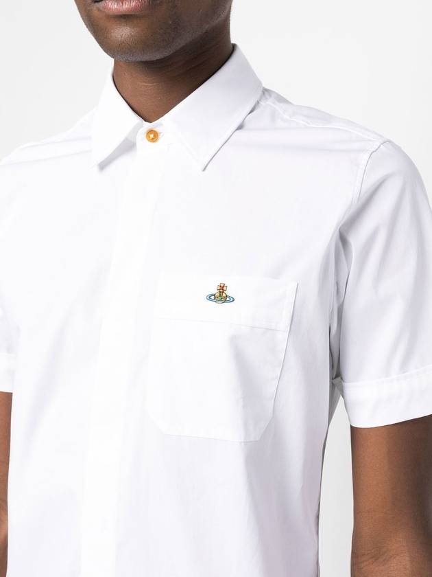 Men's Logo Classic Short Sleeve Shirt White - VIVIENNE WESTWOOD - BALAAN 5