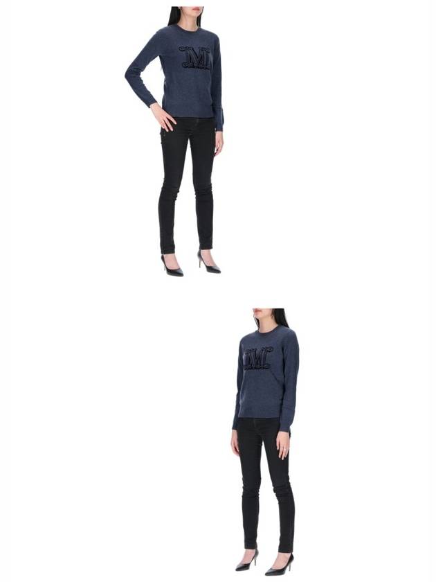 Bimba Cashmere Knit Top Navy - MAX MARA - BALAAN.