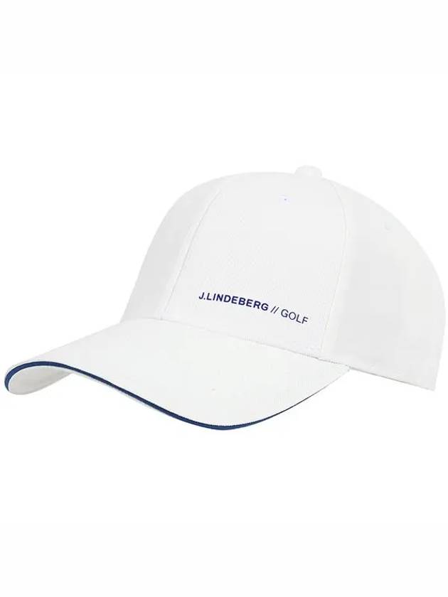 Sunny Logo Print Polyester Twill Ball Cap White - J.LINDEBERG - BALAAN 3