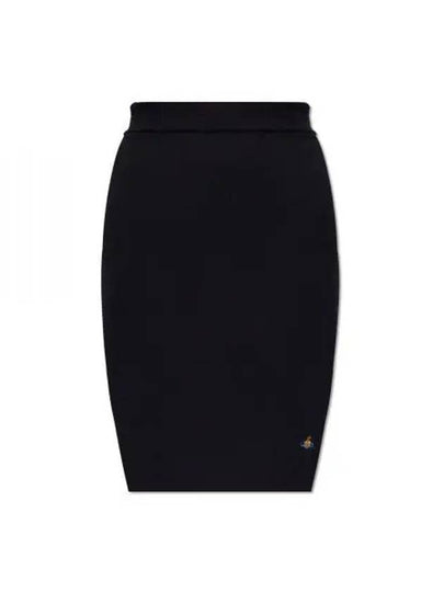 Embroidered ORB Pencil Skirt Black - VIVIENNE WESTWOOD - BALAAN 2