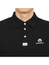 Logo Polo Long Sleeve T-Shirt Black - HORN GARMENT - BALAAN 7