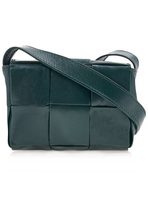 Cassette Small Leather Cross Bag Green - BOTTEGA VENETA - BALAAN 4