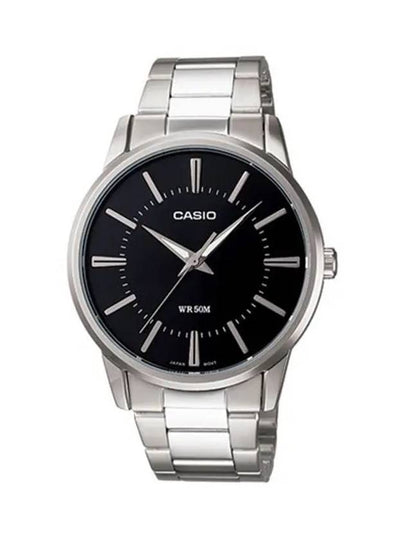 Metal Analog Watch Black Silver - CASIO - BALAAN 2