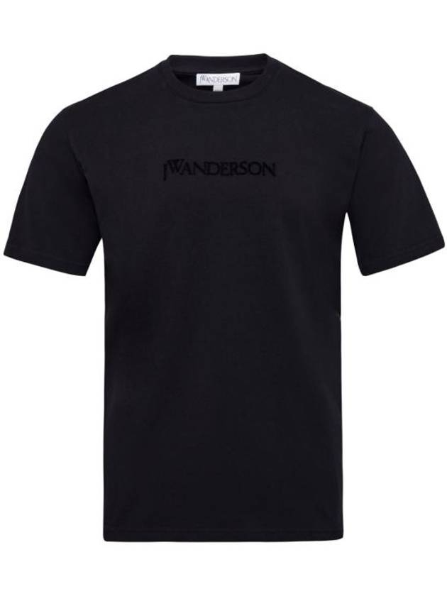 Embroidered Logo Short Sleeve T-Shirt Black - JW ANDERSON - BALAAN 1