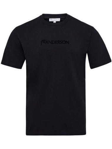 Embroidered Logo Short Sleeve T-Shirt Black - JW ANDERSON - BALAAN 1