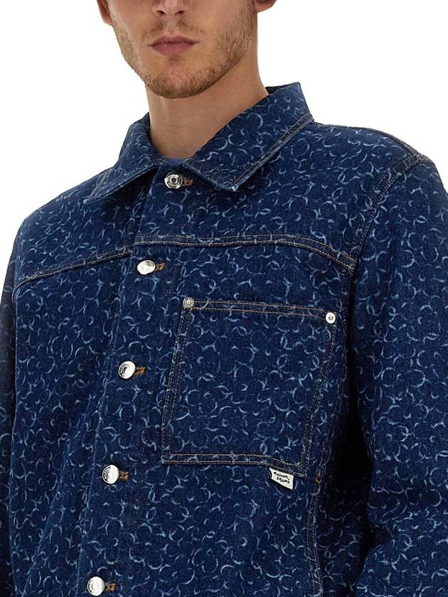 Maison Kitsune geometric pattern denim jacket MM02112WW5024 - MAISON KITSUNE - BALAAN 5