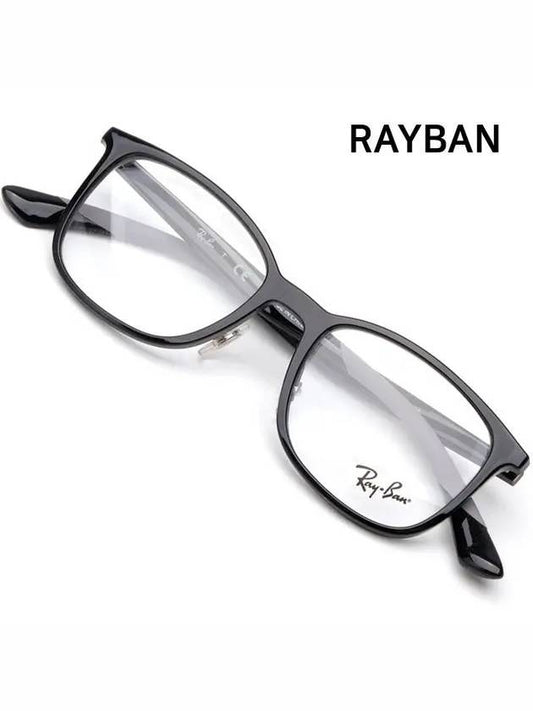 Eyewear Square Injected Eyeglasses Black - RAY-BAN - BALAAN 2