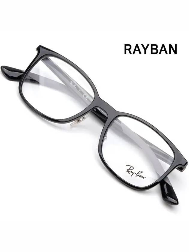 Eyewear Square Injected Eyeglasses Black - RAY-BAN - BALAAN 5