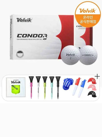 23 Condor urethane white carbon golf ball 3 piece - VOLVIK - BALAAN 1