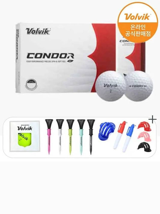 23 Condor urethane white carbon golf ball 3 piece - VOLVIK - BALAAN 1