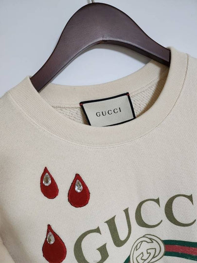 S Crystal Band Logo Women Sweatshirt 469250 X9S46 - GUCCI - BALAAN 2