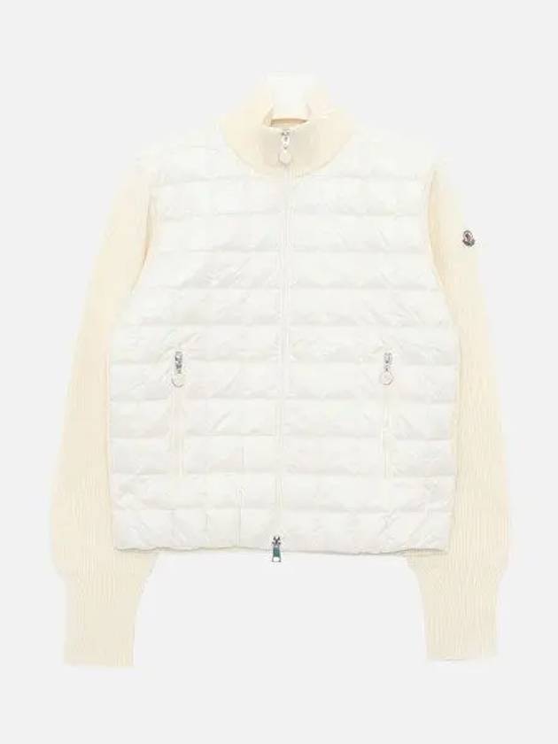 Patch logo padded wool mix zip up women s jacket 9B00003 M1131 030 1043913 - MONCLER - BALAAN 1