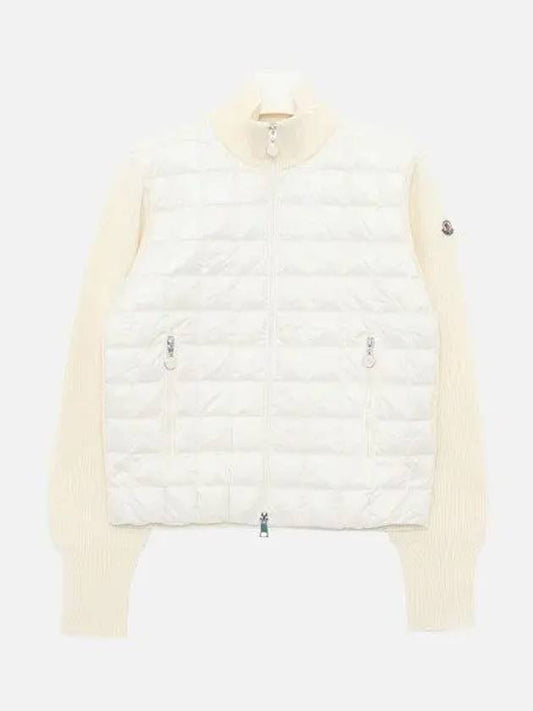 Patch logo padded wool mix zip up women s jacket 9B00003 M1131 030 1043913 - MONCLER - BALAAN 1