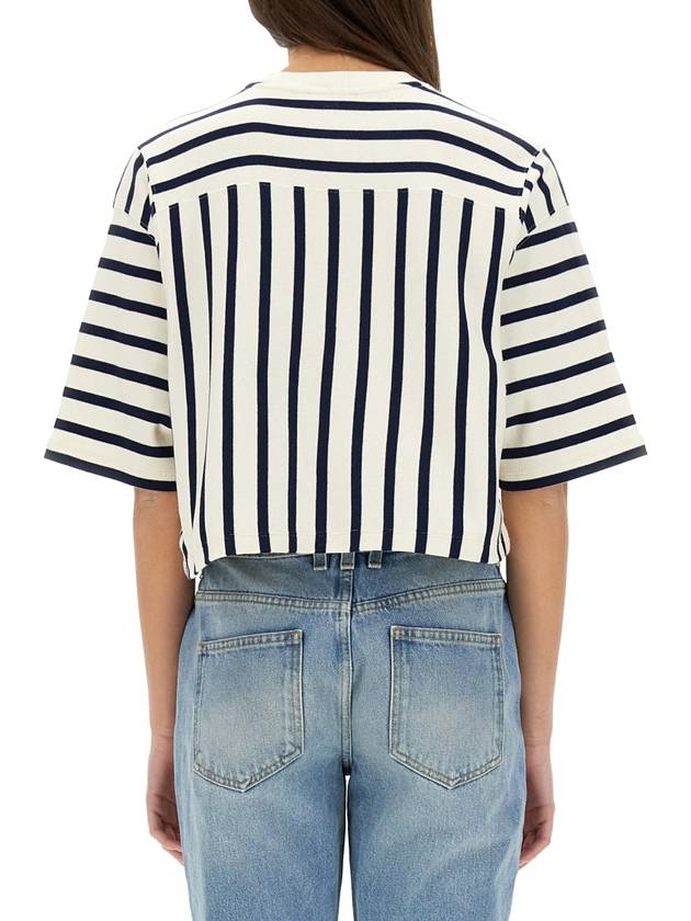 STRIPED BASEBALL T-SHIRT - BALMAIN - BALAAN 3