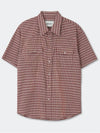 Western Checked Pattern Shirt_Burgundy_W - KINETO - BALAAN 3