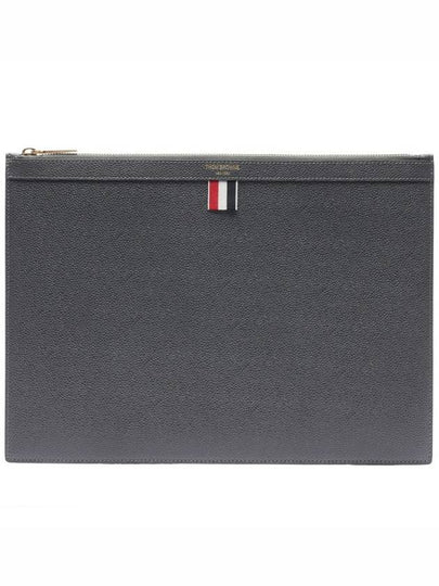 Medium Document Holder Clutch Bag Dark Grey - THOM BROWNE - BALAAN 2