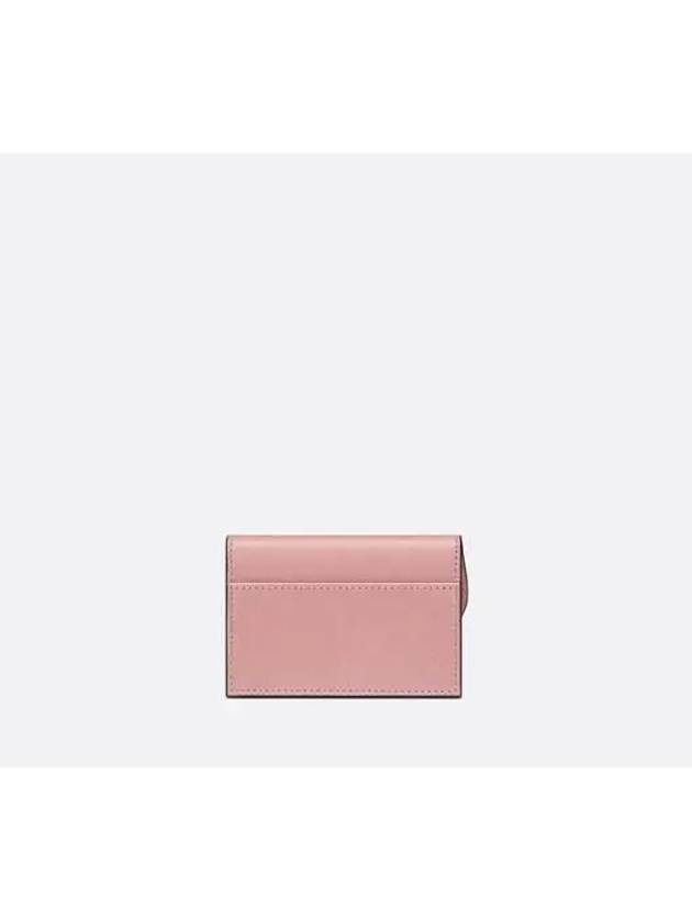 Saddle Bloom Goatskin Flap Card Wallet Antique Pink - DIOR - BALAAN 5