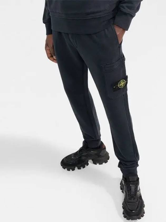 Waffen Patch Cotton Fleece Track Pants Navy - STONE ISLAND - BALAAN 5