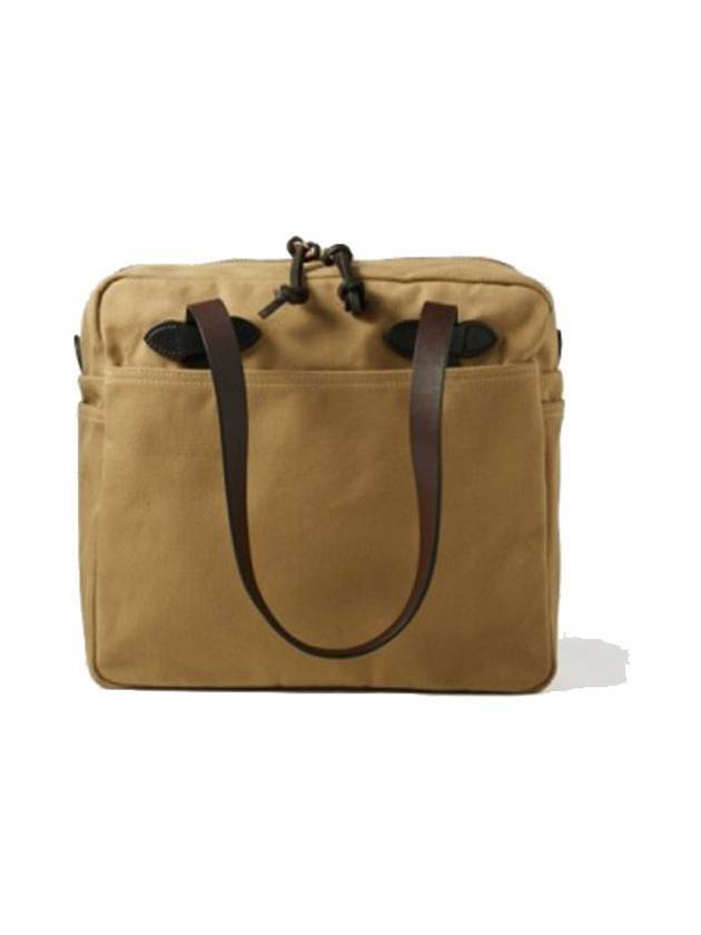 Tote With Zipper Brief Case Tan - FILSON - BALAAN 1