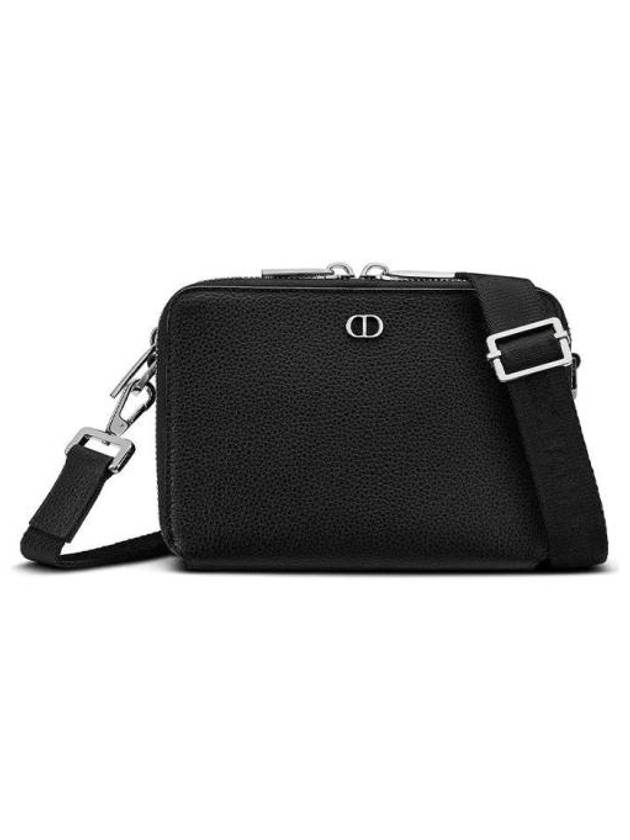 CD Icon Logo Leather Pouch Bag Black - DIOR - BALAAN 2