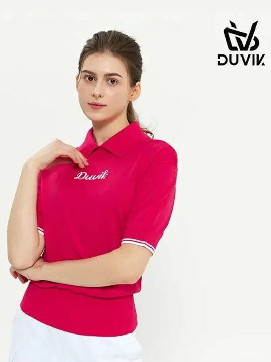 Variant Polo Collar Short Sleeve Sweater DD2WSW201PK - DUVIK - BALAAN 1