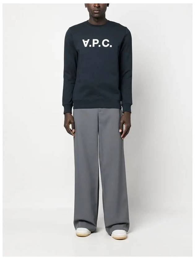 VPC Logo Crew Neck Sweatshirt Navy - A.P.C. - BALAAN 5