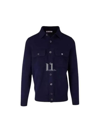 Flap Pocket Shirt Cardigan Navy - BRUNELLO CUCINELLI - BALAAN 2