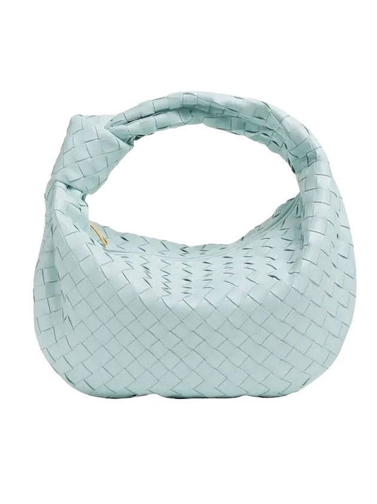 Teen Jodie Intrecciato Leather Tote Bag Teal Washed - BOTTEGA VENETA - BALAAN 1