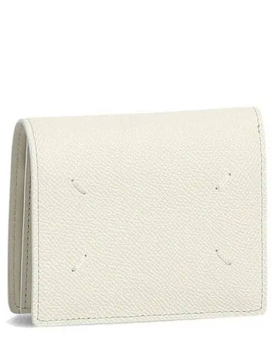 Stitched Logo Compact Bifold Halfwallet White - MAISON MARGIELA - BALAAN 2