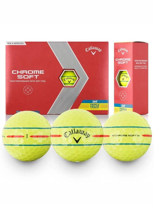 Callaway Chromesoft 360 Triple Track Yellow Golf Ball - CALLAWAY GOLF - BALAAN 1