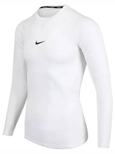 Pro Men's Dri Fit Tight Long Sleeve T-Shirt White - NIKE - BALAAN 1