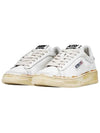 Men's Glue Finish Dallas Vintage Low Top Sneakers White - AUTRY - BALAAN 3