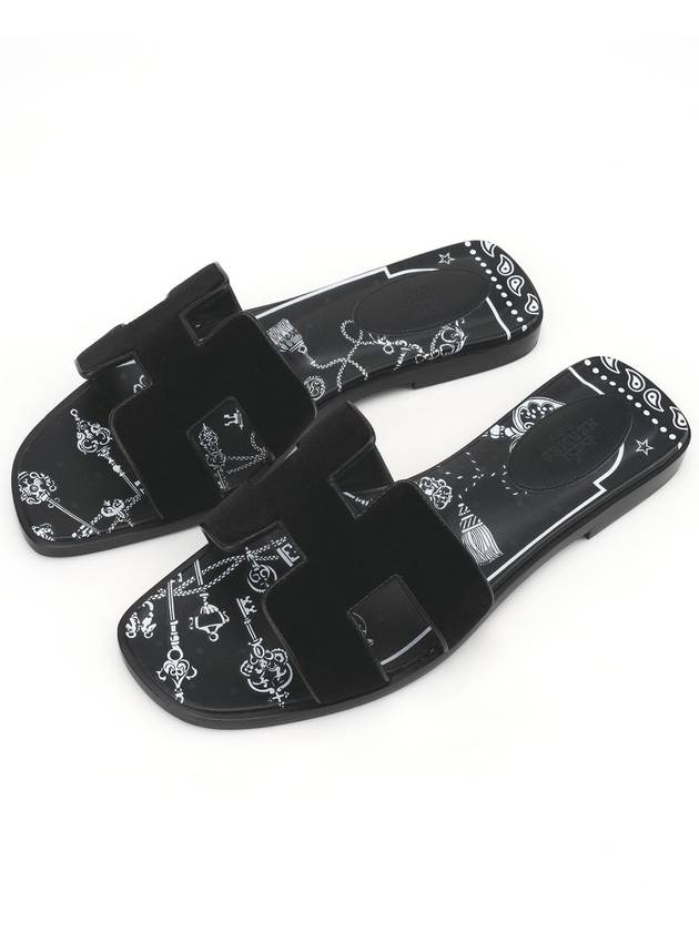 Oran Sandals Slippers Velvet - HERMES - BALAAN 1