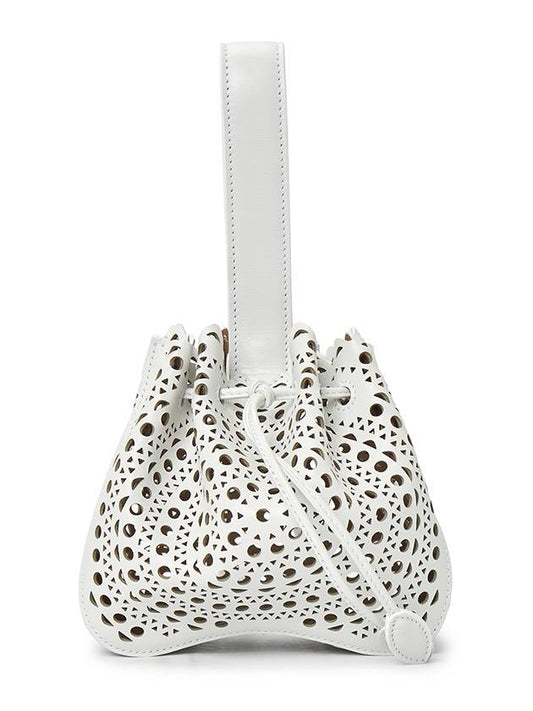 Rose Marie 16 Punching Bucket Bag White - ALAIA - BALAAN 2