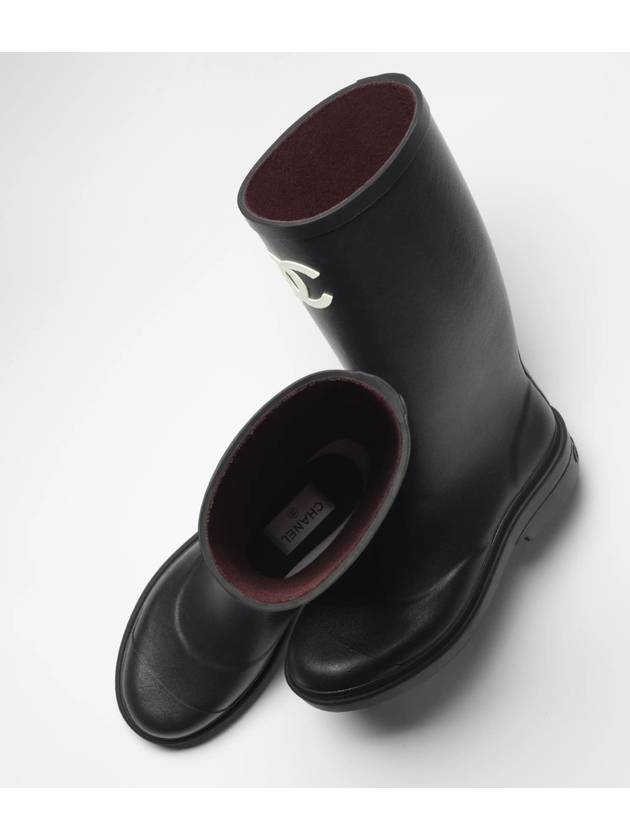 Boots Caoutchouc Black - CHANEL - BALAAN 4