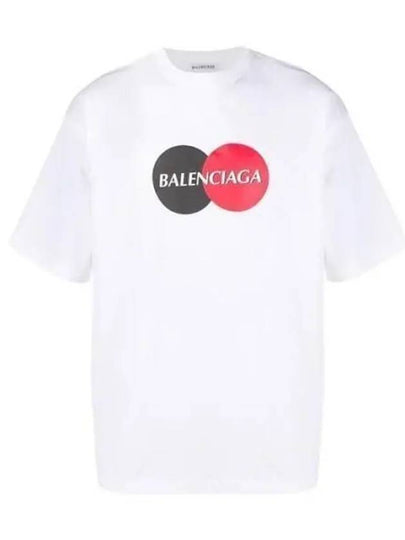 Logo Print Oversized Short Sleeve T-Shirt White - BALENCIAGA - BALAAN 2