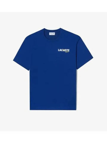 Men s Comics Graphic T Shirt Blue - LACOSTE - BALAAN 1