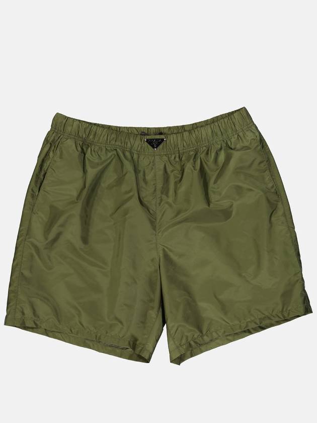 Re-Nylon Swim Shorts Military Green - PRADA - BALAAN 2