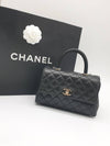 Coco Handle Caviar Gold Small Tote Bag Black - CHANEL - BALAAN 2