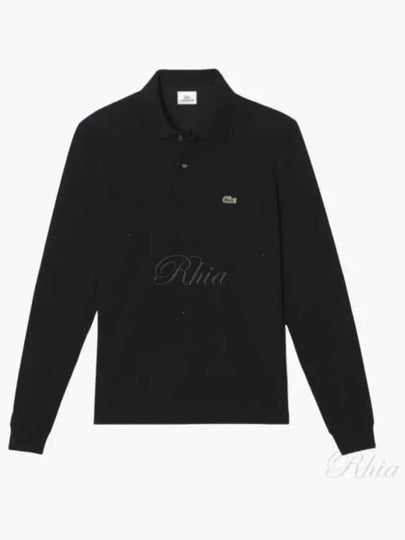 Men's Original Cotton Long Sleeve Polo Shirt Black - LACOSTE - BALAAN 2