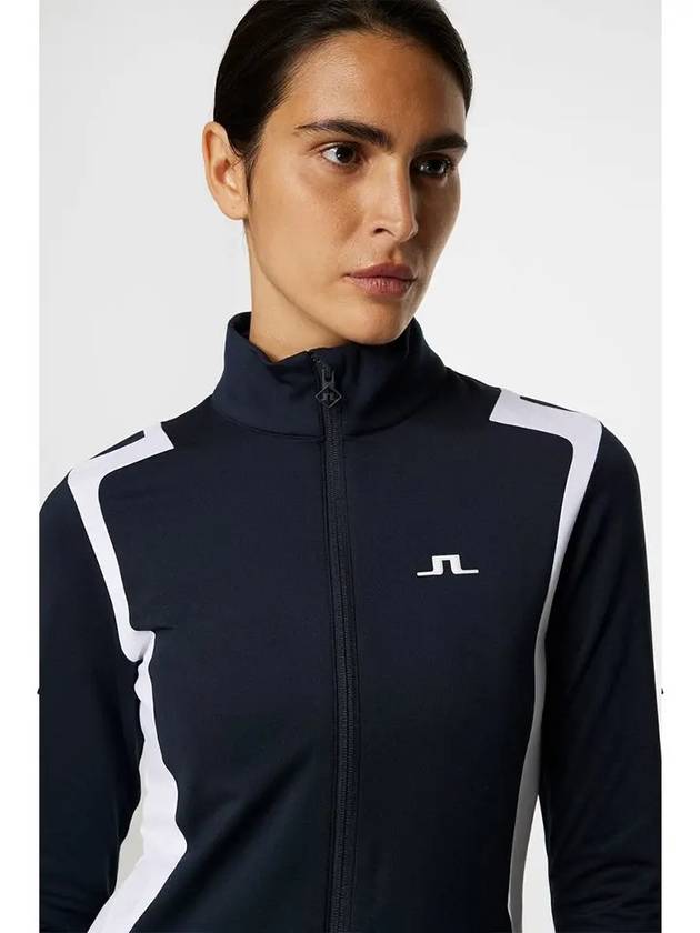 Women's Mae Zip Mid Layer Track Jacket Navy - J.LINDEBERG - BALAAN 4