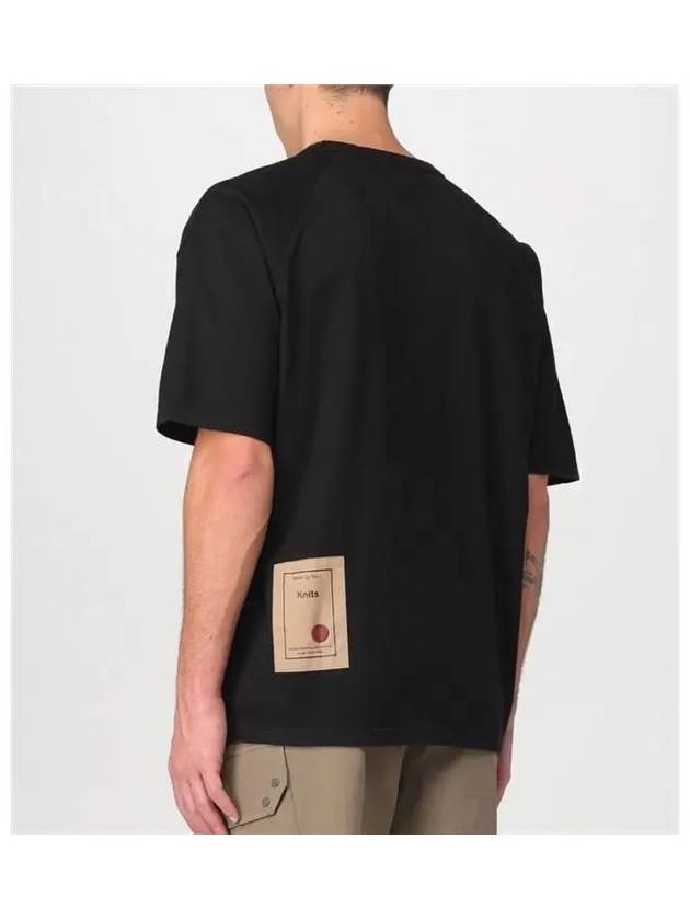 Pocket Back Logo Patch Cotton Short Sleeve T-Shirt Black - TEN C - BALAAN 5