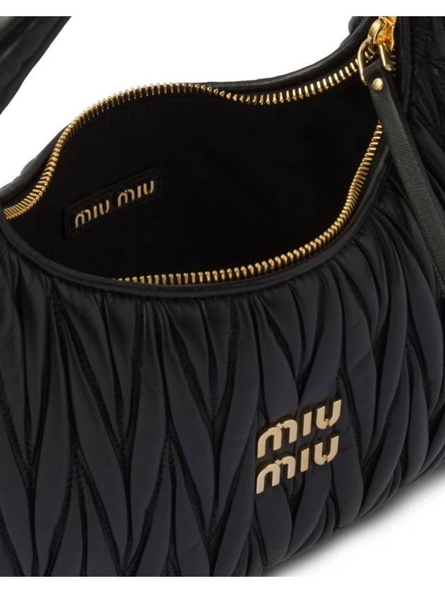 Wander Materasse Nappa Leather Shoulder Bag Black - MIU MIU - BALAAN 6