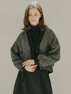 Leopard Jacquard Knit Cardigan DARK GRAY - AVANT-G - BALAAN 4