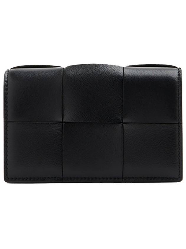 Intrecciato Flap Card Wallet Black - BOTTEGA VENETA - BALAAN 2