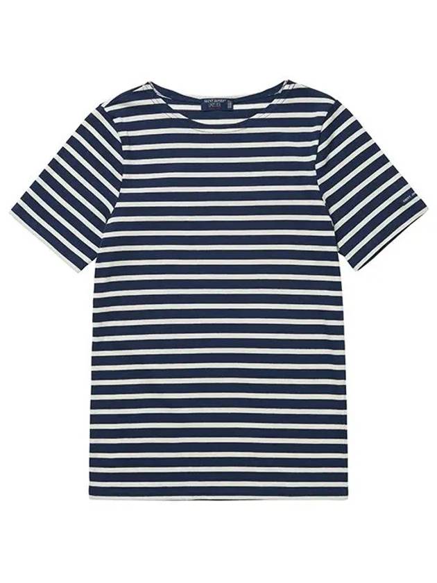 Levant Modern Striped Short Sleeve T-Shirt Navy Neige - SAINT JAMES - BALAAN 3