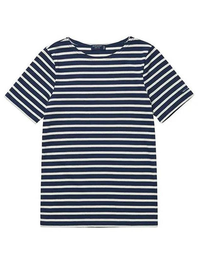 Levant Modern Striped Short Sleeve T-Shirt Navy Neige - SAINT JAMES - BALAAN 2