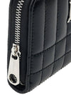 Lola Quilted Zip Round Coin Card Wallet Black - BURBERRY - BALAAN 8