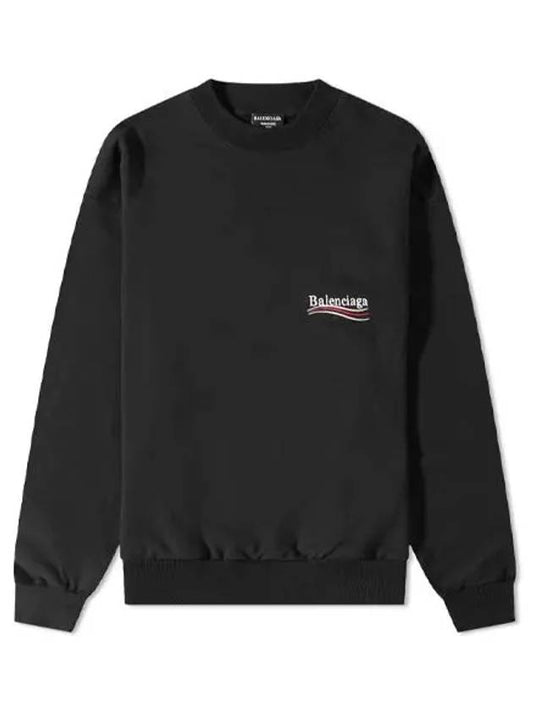 Political Campaign Regular Fit Sweatshirt Black - BALENCIAGA - BALAAN 2